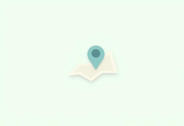 Illustration showing a simplified map and pin pointing a location, symbolizing the auto spa's address