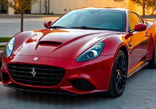A professionally detailed, shiny car parked attractively - symbolizes high resale value